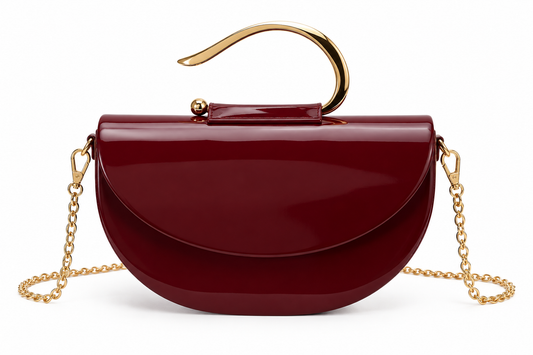 Women's Glossy Faux Leather Clutch