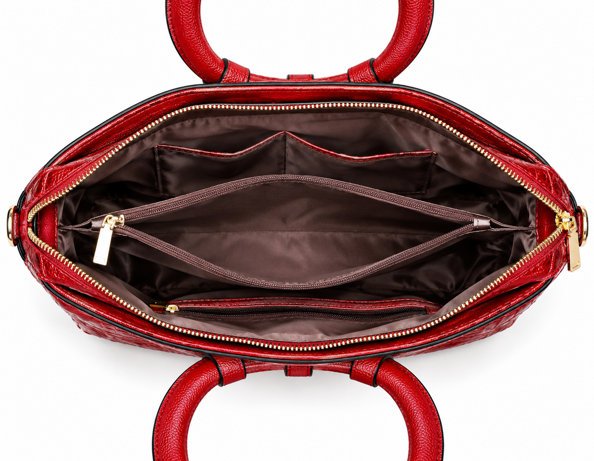 PEVELL handbag — Red open interior