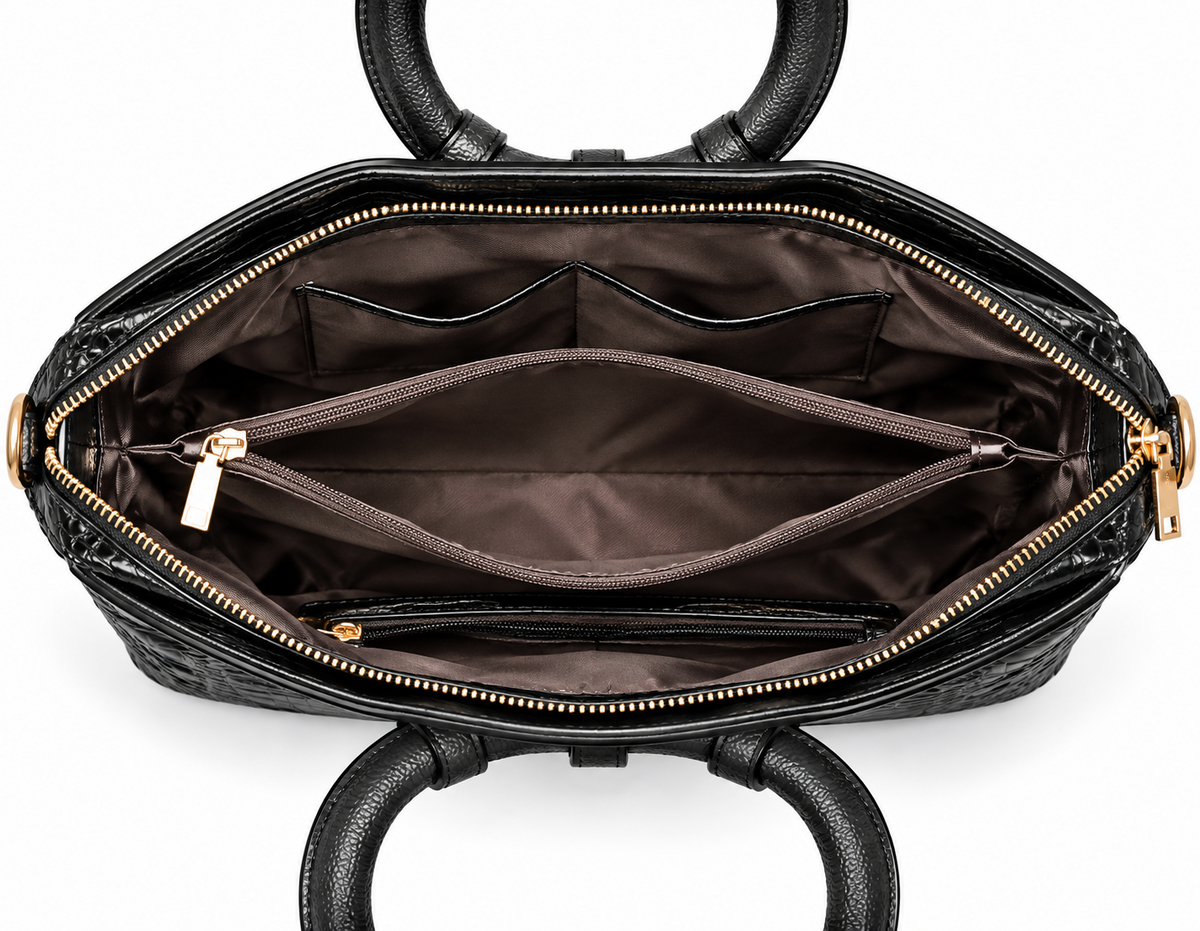 PEVELL handbag — Black open interior