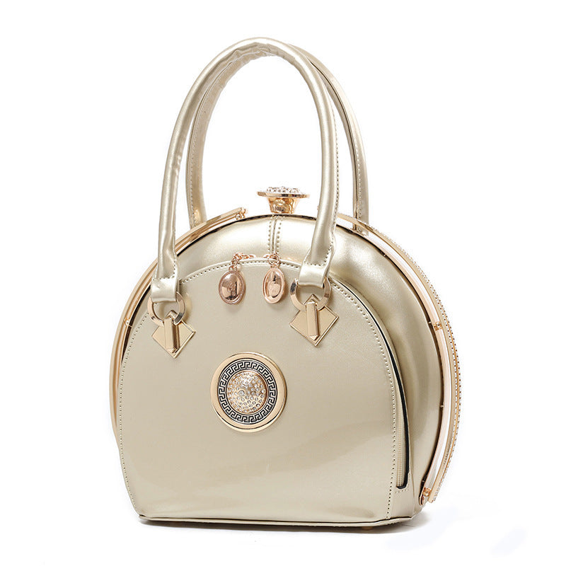 Women's Glossy Faux Leather Backpack by Pevell, view 12