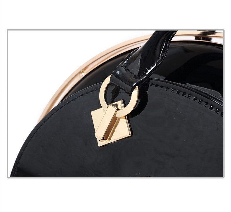 Women's Glossy Faux Leather Backpack by Pevell, view 7