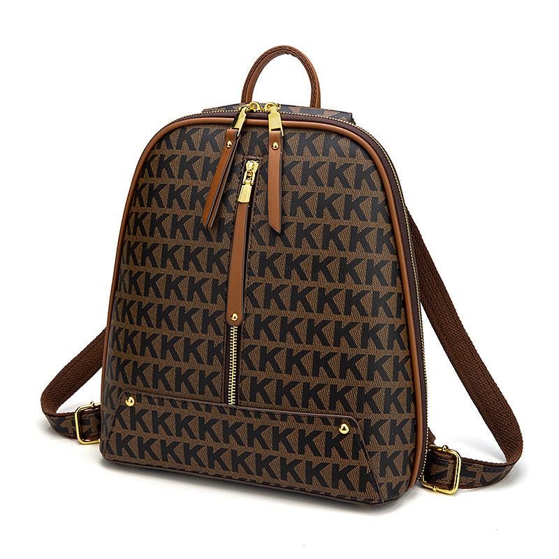Women's Casual Brown Backpack Purse by Pevell, view 4
