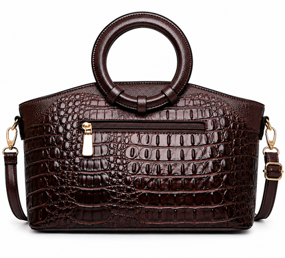 PEVELL handbag — Dark Brown back view