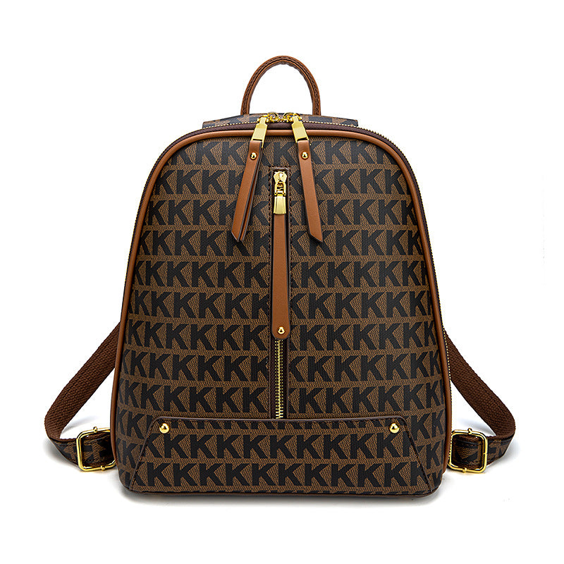 Women's Casual Brown Backpack Purse by Pevell, view 2
