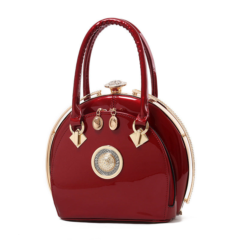 Women's Glossy Faux Leather Backpack by Pevell, view 14