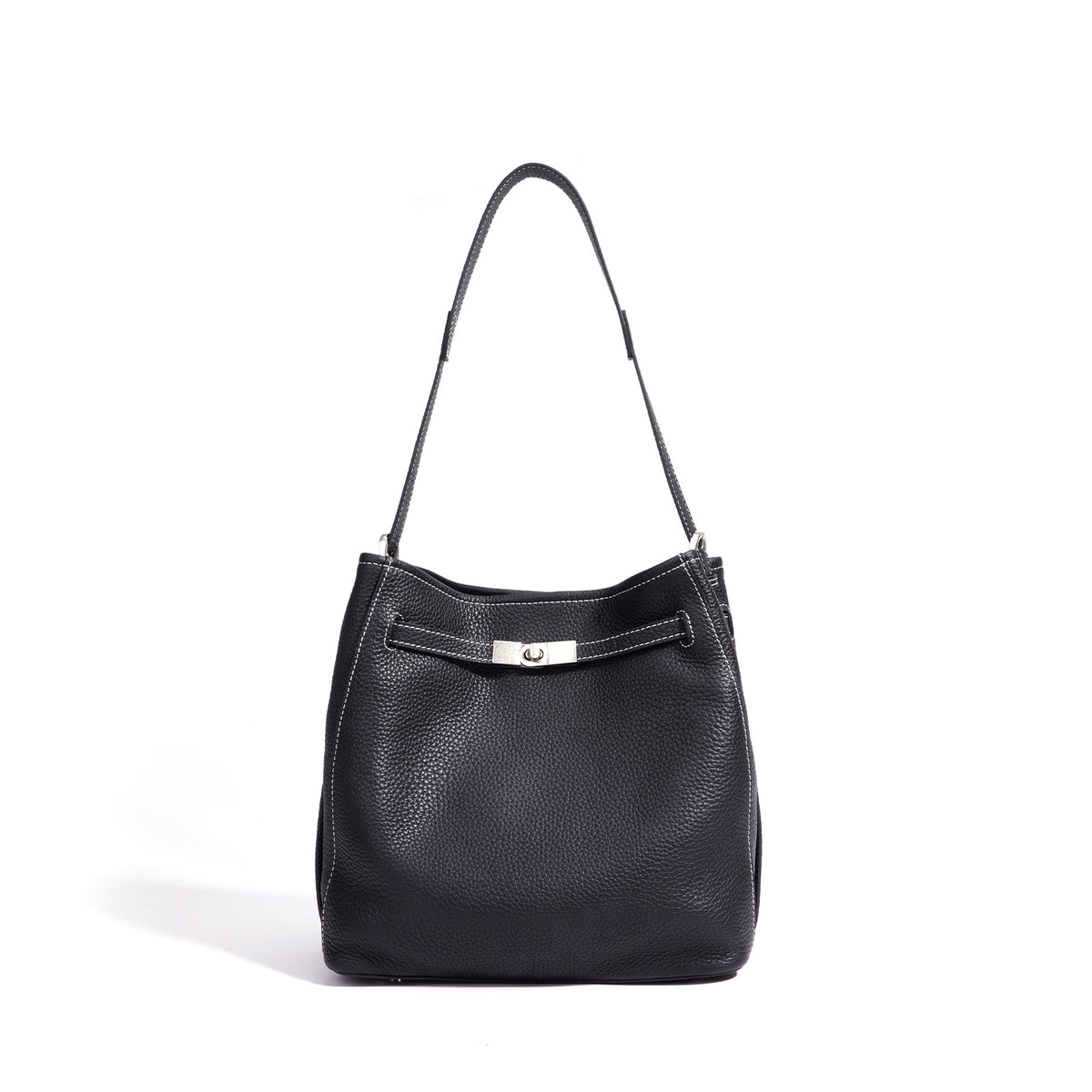 Women's Genuine Leather Bucket Tote Bag by Pevell, view 7