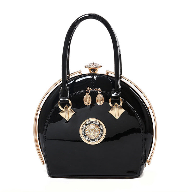 Women's Glossy Faux Leather Backpack by Pevell, view 9
