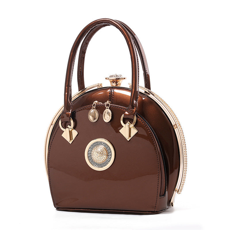 Women's Glossy Faux Leather Backpack by Pevell, view 10