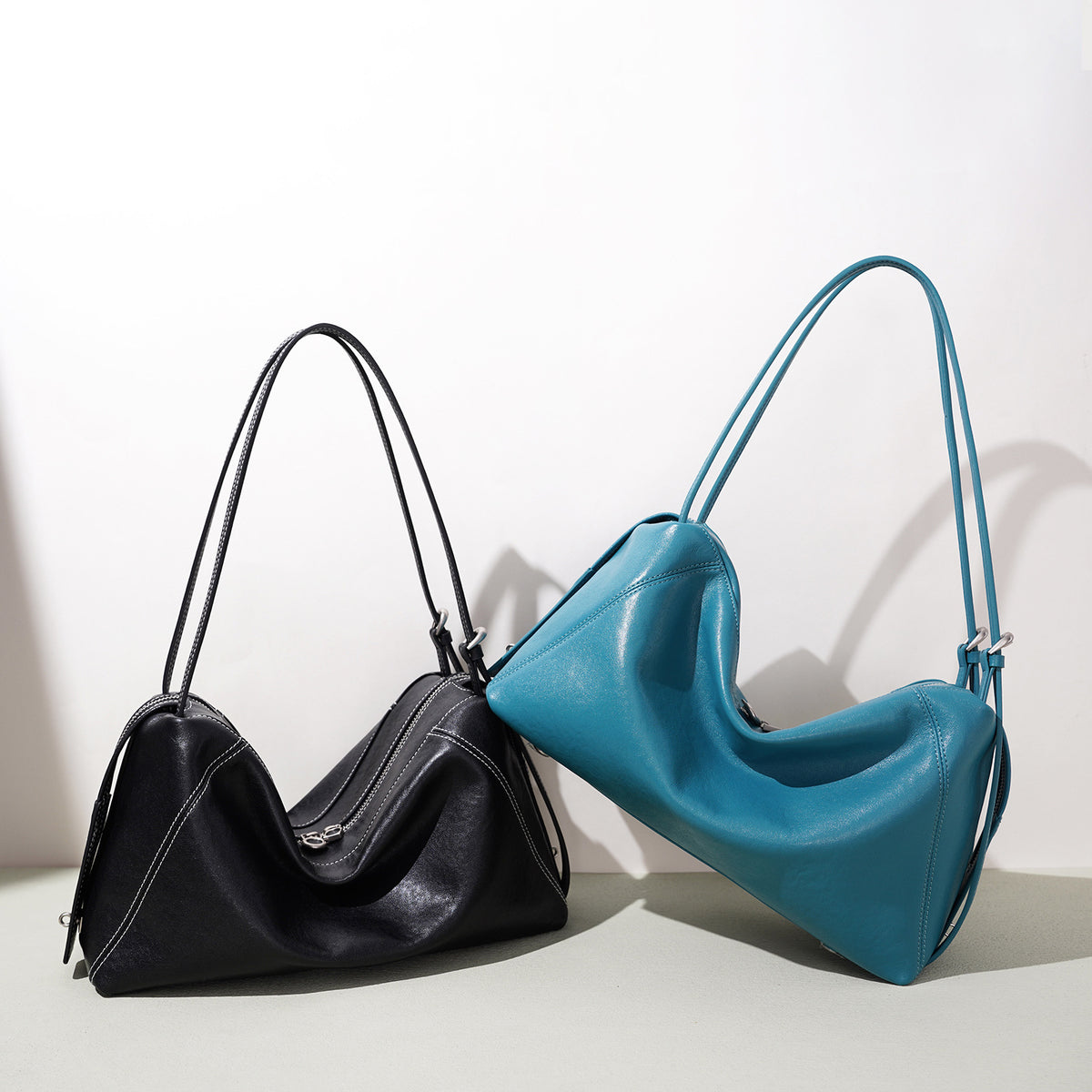 Women's Minimalist Genuine Leather Shoulder Bag by Pevell, view 7
