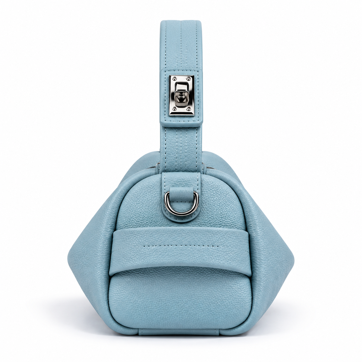 Women's Soft Genuine Leather Crossbody Bag in Sky Blue, view 3