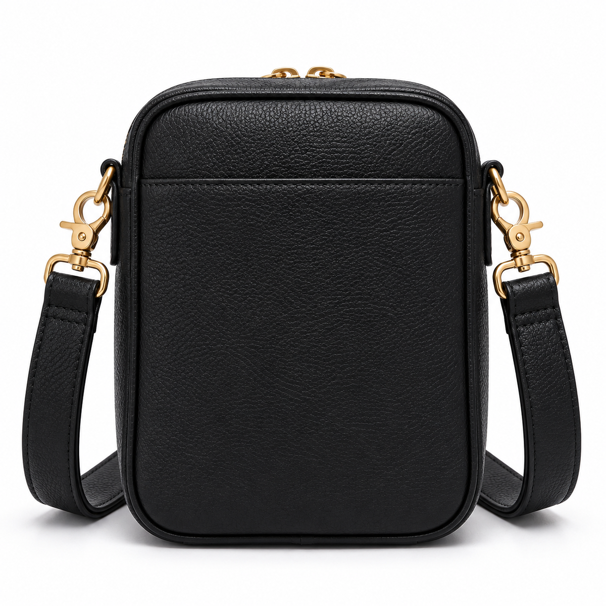 Vintage Faux Leather Travel Backpack in Black, view 2