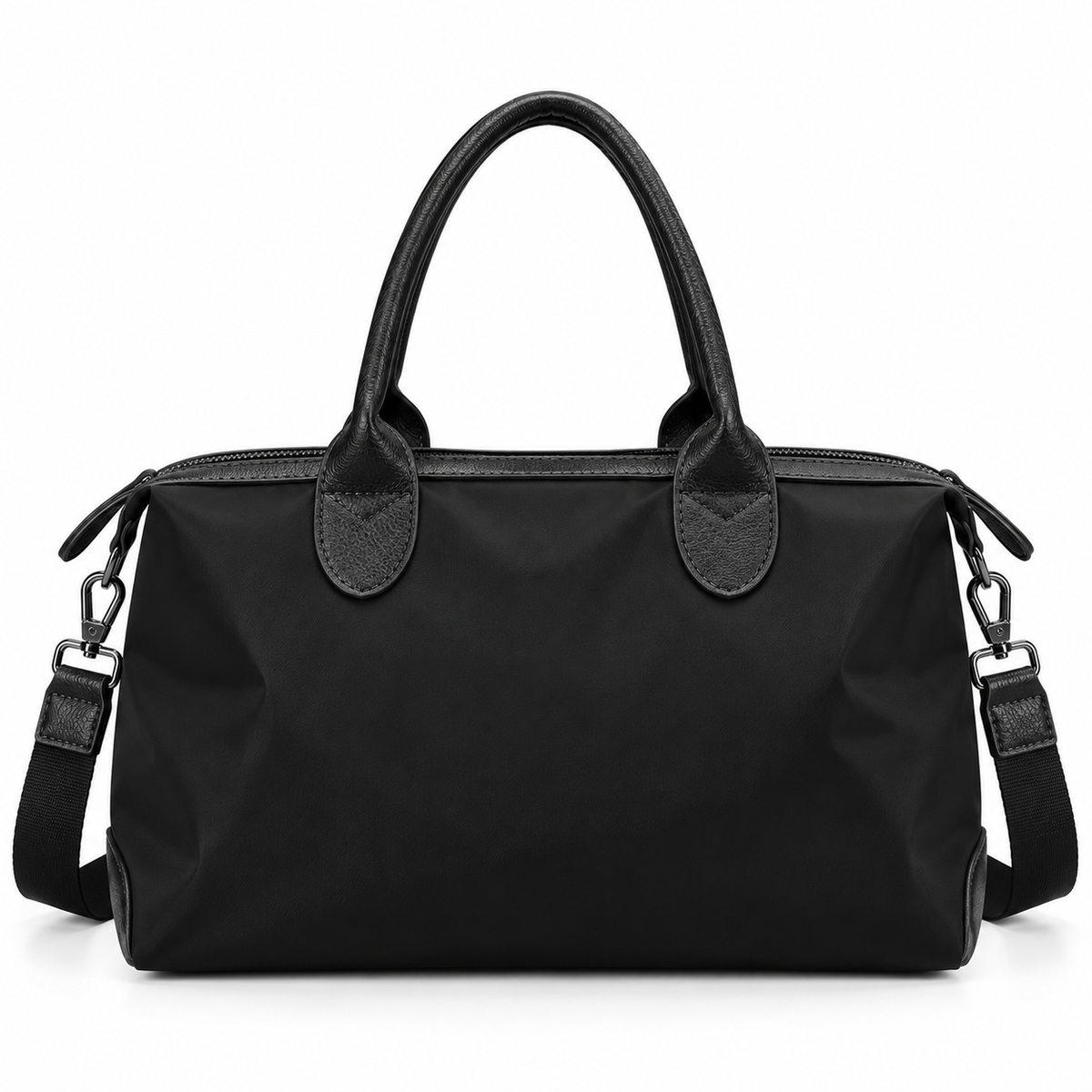 Women's Nylon Dumpling Bag in Black, view 2