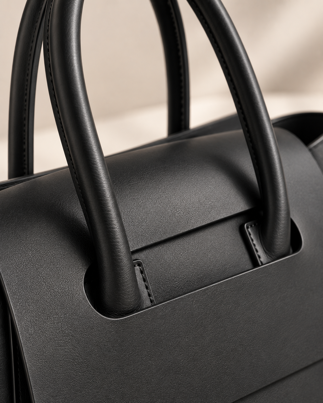 Pevell Structured Vegan Leather Tote, view 18