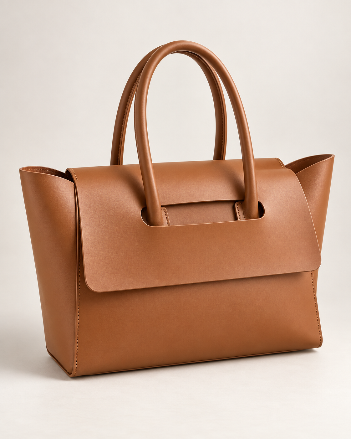 Pevell Structured Vegan Leather Tote, view 19