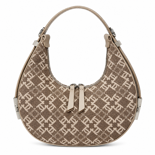Women's Crescent Canvas Shoulder Bag
