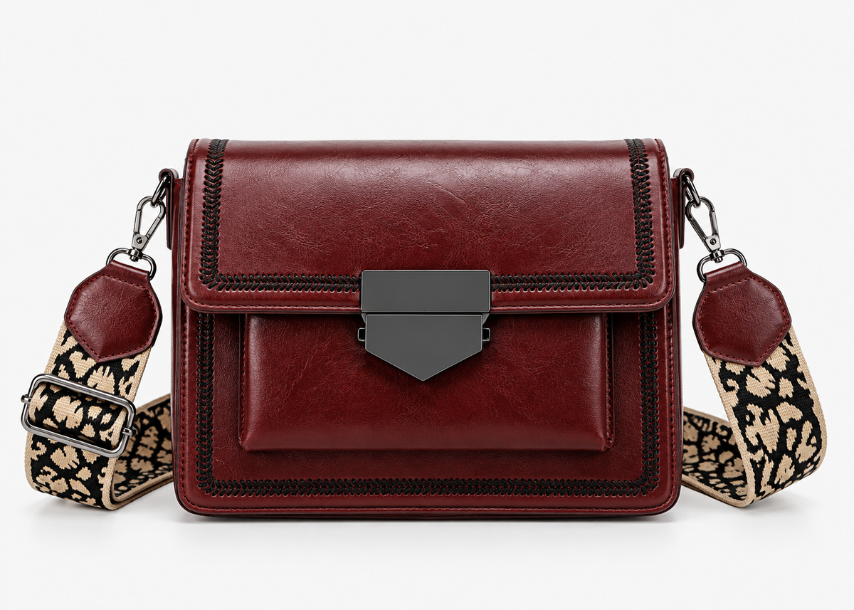 Women's Retro Faux Leather Crossbody Bag