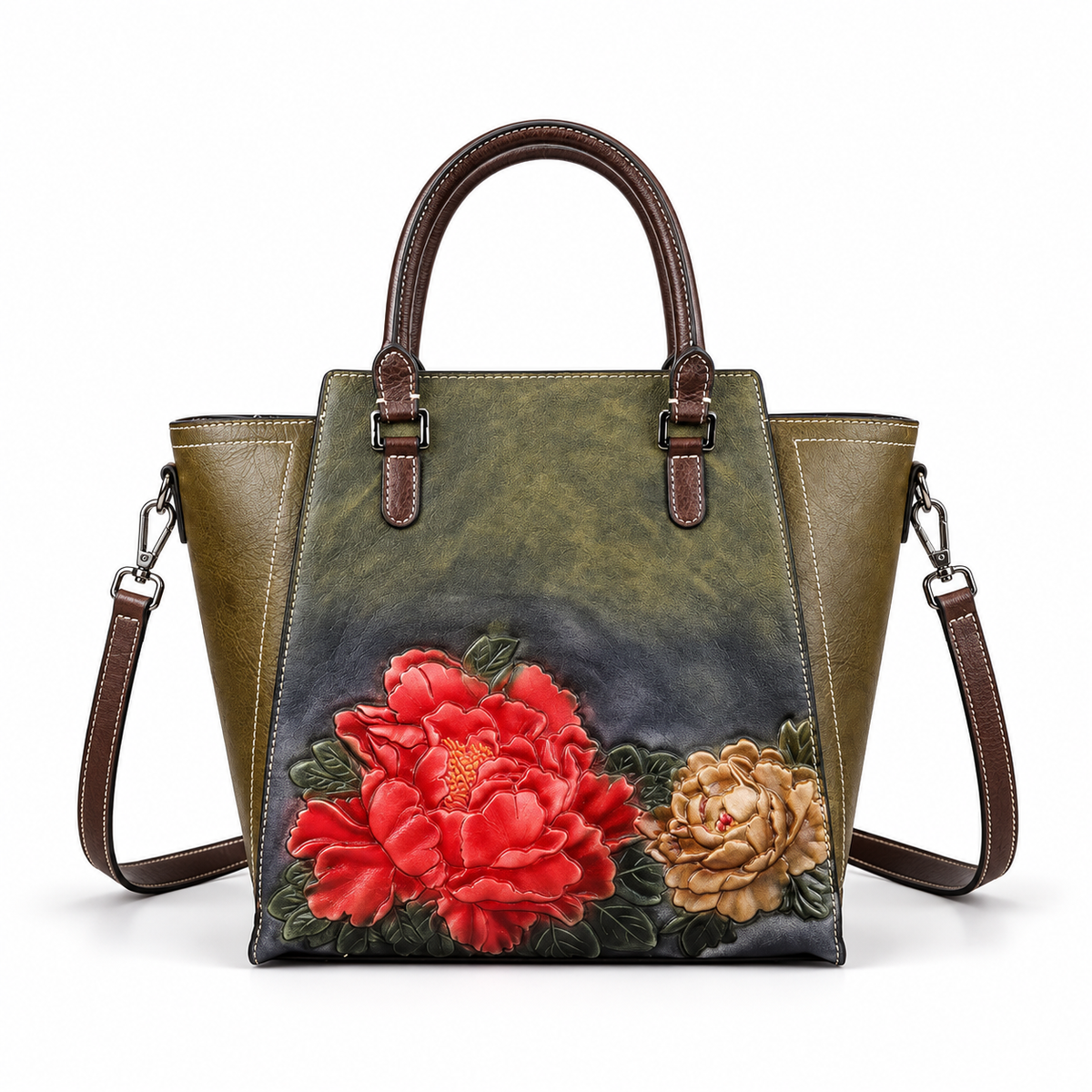 Women's Distressed Leather Shoulder Bag