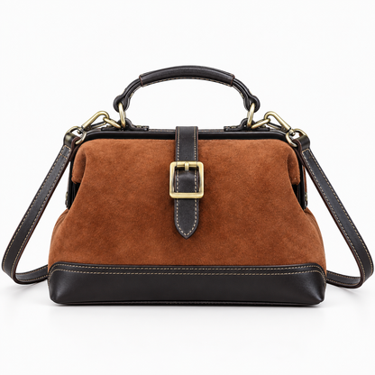 Women's Multi-Compartment Leather Handbag