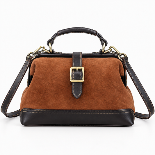 Women's Multi-Compartment Leather Handbag