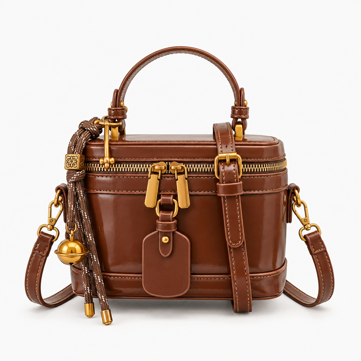 Women's Retro Faux Leather Messenger Bag by Pevell, view 2