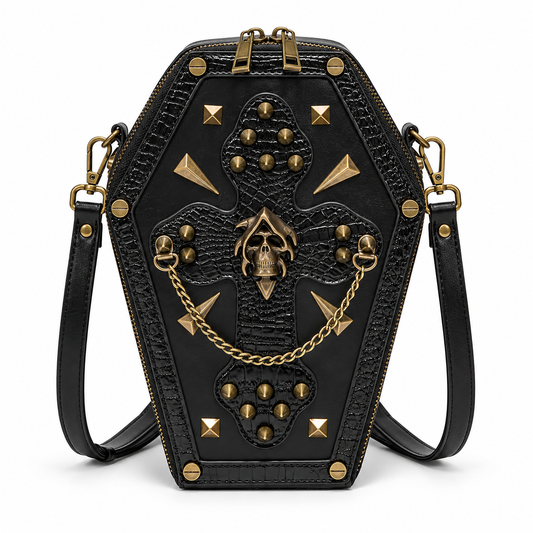 Women's Gothic Faux Leather Clutch