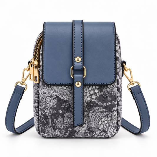 Women's Multi-Compartment Faux Leather Shoulder Bag
