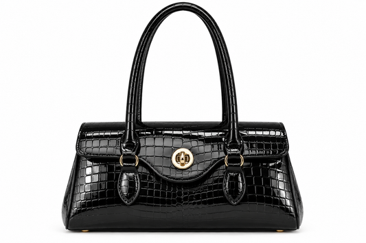 Women's Crocodile-Pattern Minimalist Shoulder Bag