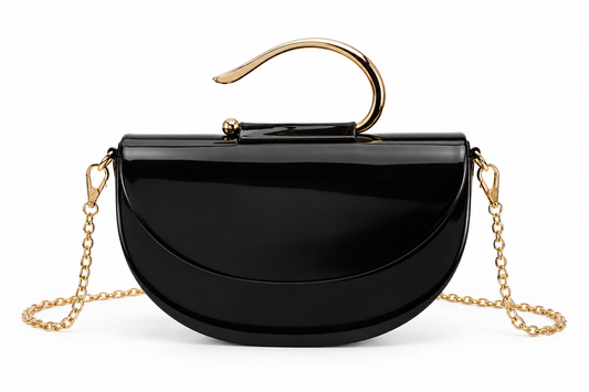 Women's Glossy Faux Leather Clutch