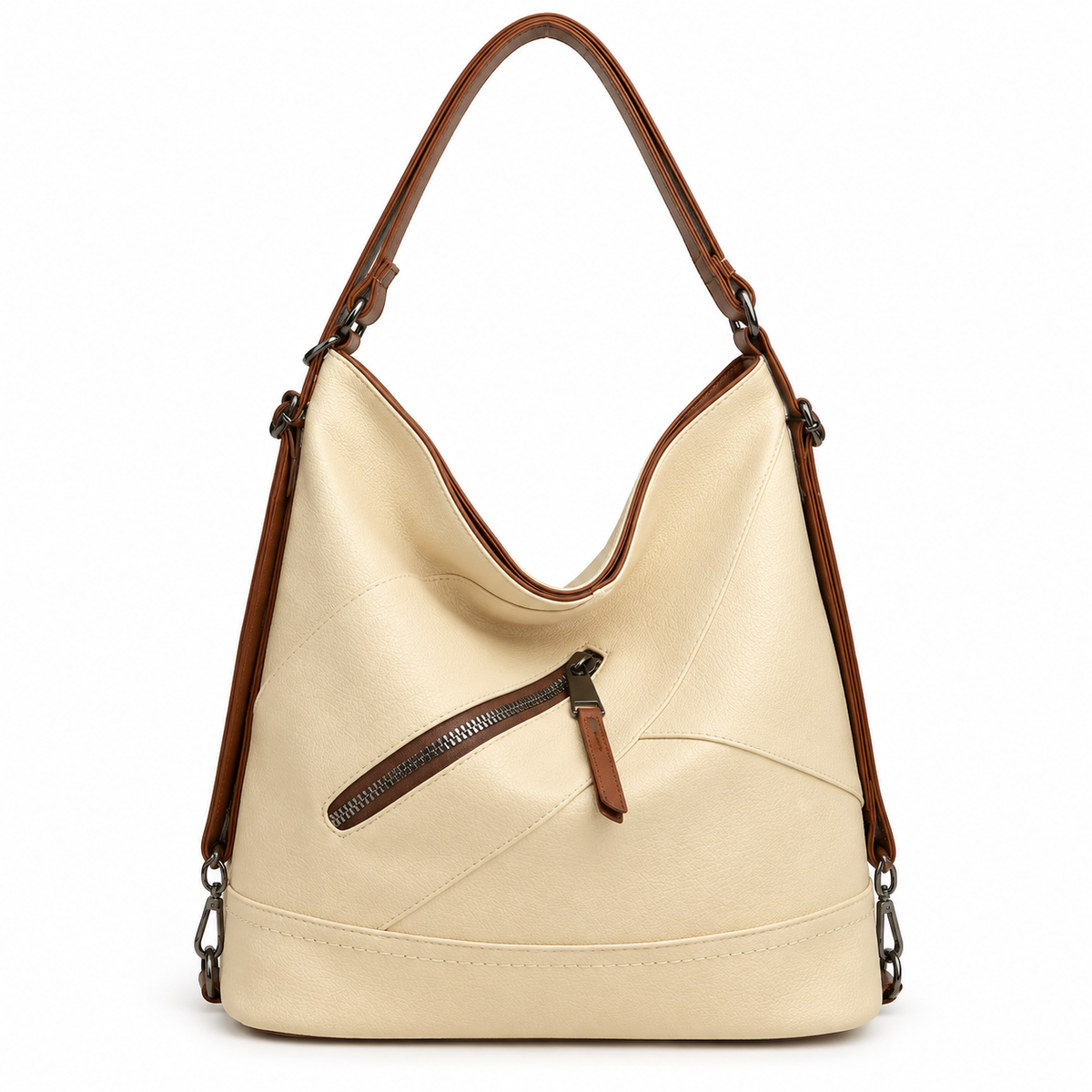 Women's Large Soft Faux Leather Shoulder Bag by Pevell, view 1