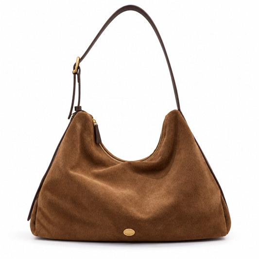 Women's Large-Capacity Underarm Suede Tote Bag