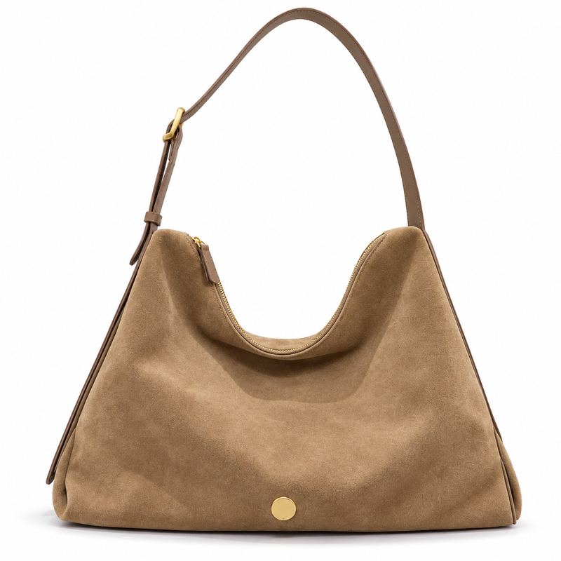 Women's Suede Shoulder Tote Bag by Pevell, view 1