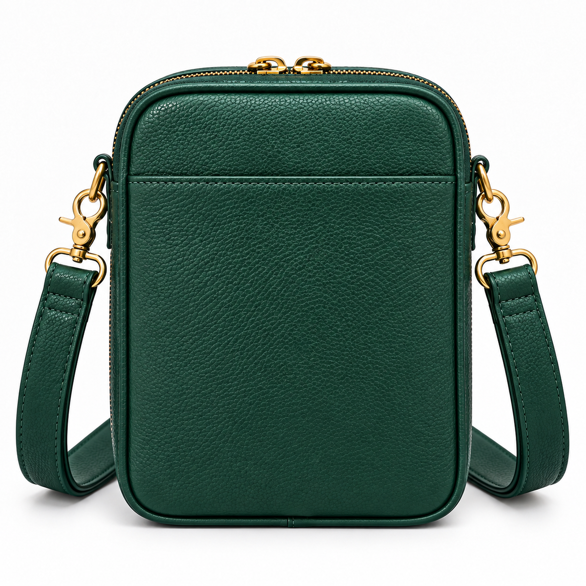 Vintage Faux Leather Travel Backpack in Green, view 2