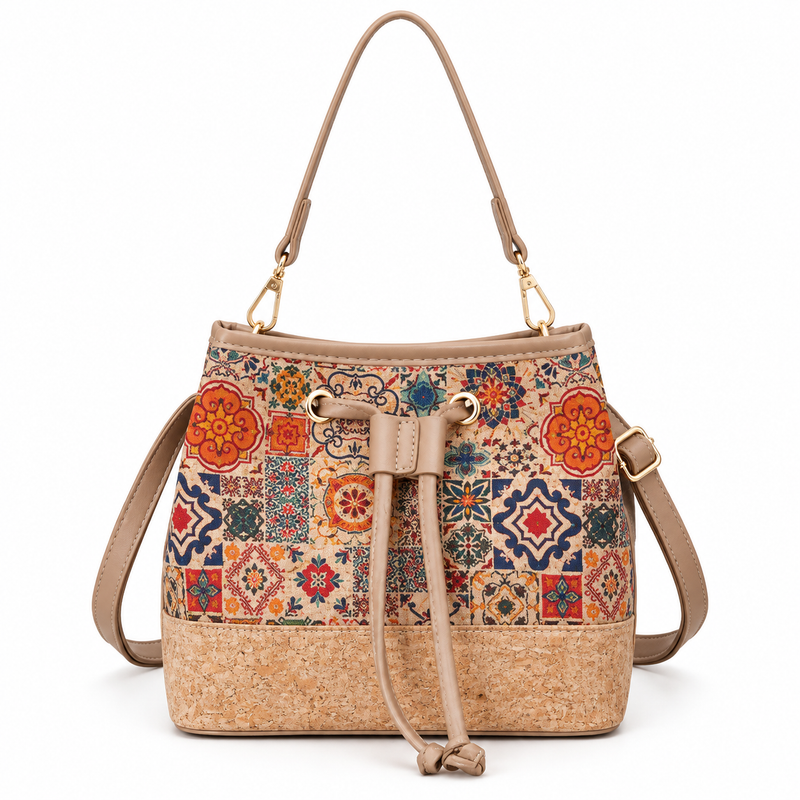 Women's Large Wood Grain Cork Tote Bag by Pevell, view 1